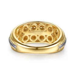 Online Gabriel & Co. 14K White Yellow Gold Bujukan Diamond Wide Band Ring