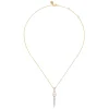New Gabriel & Co. 14K White Yellow Gold Bujukan Diamond and Pearl Spike Pendant Drop Necklace