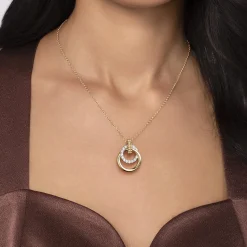New Gabriel & Co. 14K White Yellow Gold Bujukan Diamond Pendant Necklace