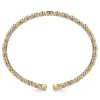 Discount Gabriel & Co. 14K White-Yellow Gold Bujukan Diamond Bangle
