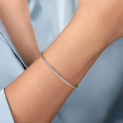 Outlet Gabriel & Co. 14K White-Yellow Gold Bujukan Diamond Cuff Bracelet