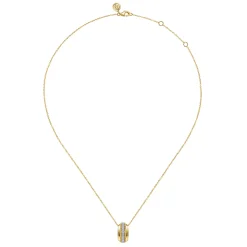 Hot Gabriel & Co. 14K White Yellow Gold Bujukan Diamond Pendant Necklace