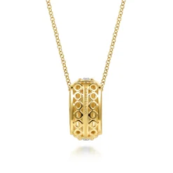Hot Gabriel & Co. 14K White Yellow Gold Bujukan Diamond Pendant Necklace