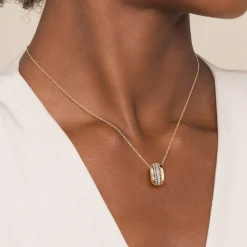 Hot Gabriel & Co. 14K White Yellow Gold Bujukan Diamond Pendant Necklace