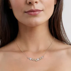 Gabriel & Co. 14K White Yellow Gold Bujukan Pave Diamond Pendant Necklace