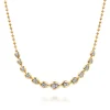 Hot Gabriel & Co. 14K White Yellow Gold Bujukan Pear Shape Diamond Bezel Tennis Necklace