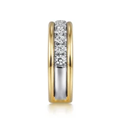 Sale Gabriel & Co. 14K White-Yellow Gold Diamond Anniversary Band - 0.75 ct