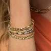 Discount Gabriel & Co. 14K White Yellow Gold Diamond Bangle