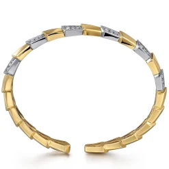 Discount Gabriel & Co. 14K White Yellow Gold Diamond Bangle