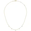 Best Gabriel & Co. 14K White Yellow Gold Diamond Droplet Necklace