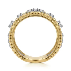 Best Gabriel & Co. 14K White Yellow Gold Diamond Easy Stackable Ring-Bujukan