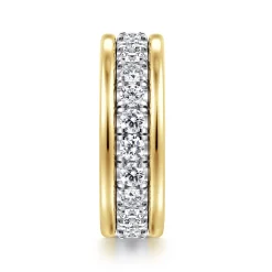 Best Gabriel & Co. 14K White-Yellow Gold Diamond Eternity Band - 1.4 ct