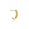 Outlet Gabriel & Co. 14K White Yellow Gold Diamond Flush Set J Hoop Earrings