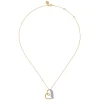 Gabriel & Co. 14K White Yellow Gold Diamond Heart Angel Wing Pendant Necklace