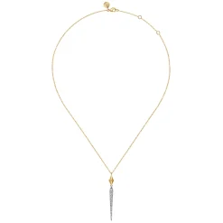 Online Gabriel & Co. 14K White Yellow Gold Diamond Kite Drop Necklace