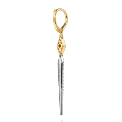 Best Gabriel & Co. 14K White Yellow Gold Diamond Kite Drop Earrings