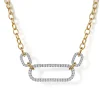 Online Gabriel & Co. 14K White Yellow Gold Diamond Link Chain Necklace
