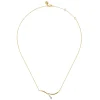 Clearance Gabriel & Co. 14K White Yellow Gold Diamond Marquise Bar Necklace