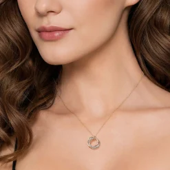 Discount Gabriel & Co. 14K White Yellow Gold Diamond Pendant Necklace-Bujukan
