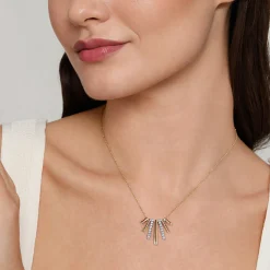 Outlet Gabriel & Co. 14K White Yellow Gold Diamond Pendant Necklace