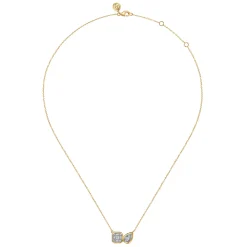Clearance Gabriel & Co. 14K White Yellow Gold Diamond Pendant Necklace