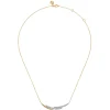 New Gabriel & Co. 14K White Yellow Gold Diamond Spike Bar Necklace