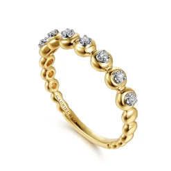 Outlet Gabriel & Co. 14K White Yellow Gold Diamond Stackable Ring