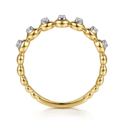 Outlet Gabriel & Co. 14K White Yellow Gold Diamond Stackable Ring