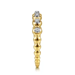 Outlet Gabriel & Co. 14K White Yellow Gold Diamond Stackable Ring