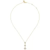Discount Gabriel & Co. 14K White Yellow Gold Graduating Diamond Flower Pendant Drop Necklace