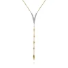 Hot Gabriel & Co. 14K White Yellow Gold Pave Diamond Layered Chevron Necklace