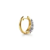 Best Gabriel & Co. 14K White Yellow Gold Spike Graduating Diamond Huggie Earrings