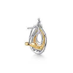 Online Gabriel & Co. 18K White Yellow Gold Triple Teardrop Diamond Huggies
