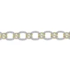 Sale Gabriel & Co. 14K Yellow and White Gold Bracelet with Alternating Links and Pave Diamonds