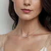 Gabriel & Co. 14K Yellow and White Gold Graduating Diamond Bar Necklace