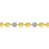 Sale Gabriel & Co. 14K Yellow and White Gold Round Discs and Pave Diamond Tennis Bracelet