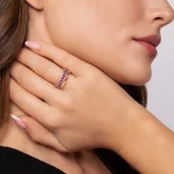 Discount Gabriel & Co. 14K Yellow Gold Amethyst Ladies Ring