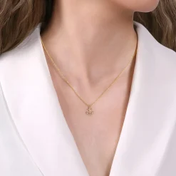 Discount Gabriel & Co. 14K Yellow Gold Anchor Pendant Necklace