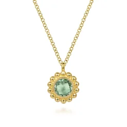 Online Gabriel & Co. 14K Yellow Gold and Green Amethyst Bujukan Pendant Necklace