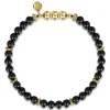New Gabriel & Co. 14K Yellow Gold and 6mm Black Onyx Beaded Bracelet