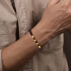 Best Gabriel & Co. 14K Yellow Gold and 6mm Tiger Eye Beaded Bracelet