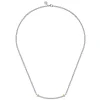 Hot Gabriel & Co. 14K Yellow Gold and 925 Sterling Silver Bujukan White Sapphire Bar Necklace