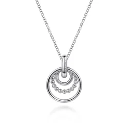 Gabriel & Co. 14K Yellow Gold and 925 Sterling Silver Bujukan Pendant Necklace