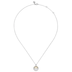 Gabriel & Co. 14K Yellow Gold and 925 Sterling Silver Bujukan Pendant Necklace