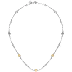 Outlet Gabriel & Co. 14K Yellow Gold and 925 Sterling Silver Bujukan Beads Station Necklace