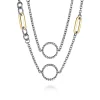 Online Gabriel & Co. 14K Yellow Gold and 925 Sterling Silver Bujukan Transformable Layered Necklace