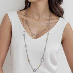 Online Gabriel & Co. 14K Yellow Gold and 925 Sterling Silver Bujukan Transformable Layered Necklace