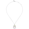 Discount Gabriel & Co. 14K Yellow Gold and 925 Sterling Silver Bujukan Beaded White Sapphire Pendant Necklace