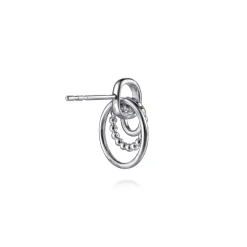 Hot Gabriel & Co. 14K Yellow Gold and 925 Sterling Silver Bujukan Stud Earrings