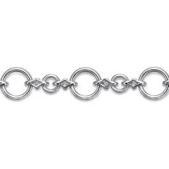 Online Gabriel & Co. 14K Yellow Gold and 925 Sterling Silver Bujukan Hollow Tube Link Chain Bracelet